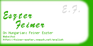 eszter feiner business card